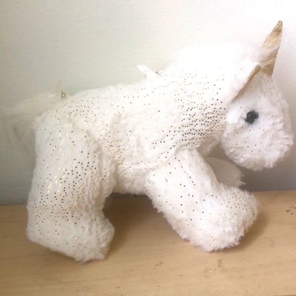 White unicorn 🦄 with gold color dot foil purse - Picture 2 of 2